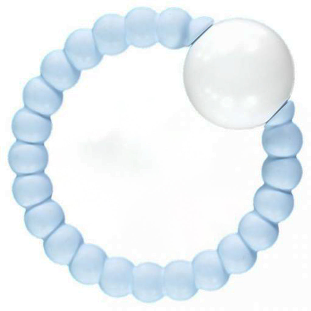 Rattle Ring - Blue & White
