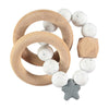 Stellar Natural Wood Teething Toy - Speckled