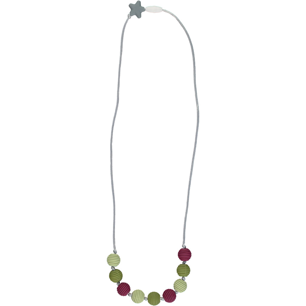 Henley Teething Necklace - Pomegranate & Kale