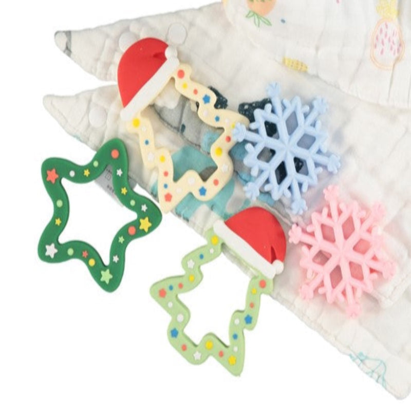 Snowflake Christmas Teether - Pink