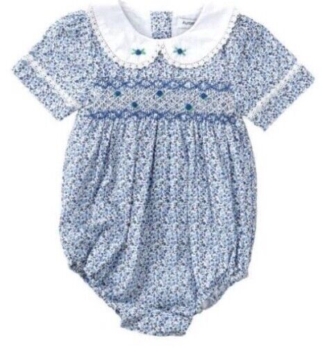 Baby Girl Romper: Britannica Blue Newborn