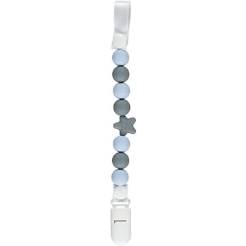 Comet Dummy Clip - Baby Blue & Grey