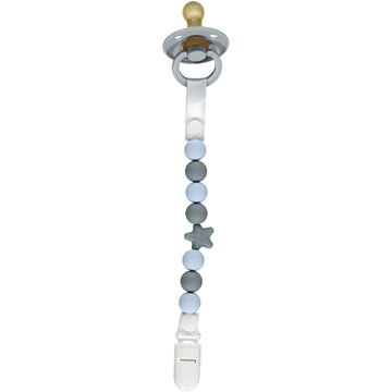 Comet Dummy Clip - Baby Blue & Grey