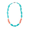 Brighton Teething Necklace - Turquoise & Coral