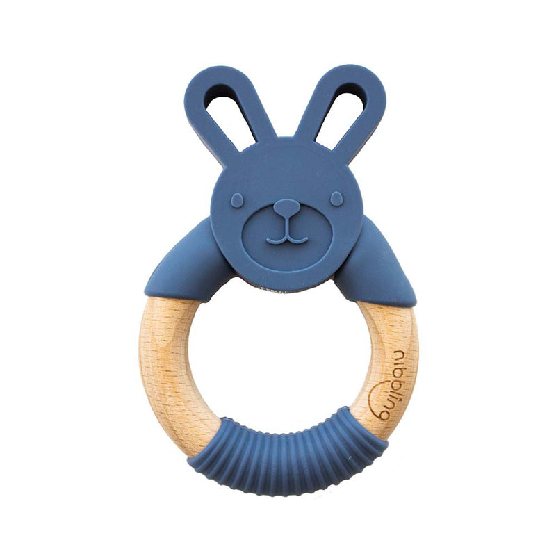 Chewy Bunny Teething Toy - Denim