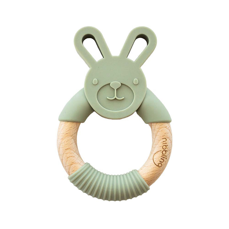 Chewy Bunny Teething Toy - Sage