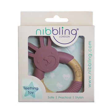 Chewy Bunny Teething Toy - Plum