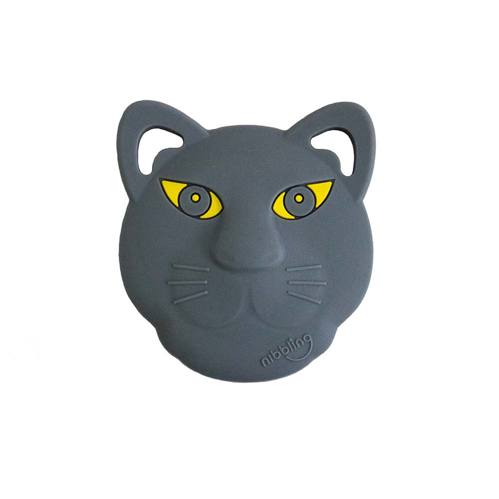 Panther Cookie Teether Set - Oat & Grey