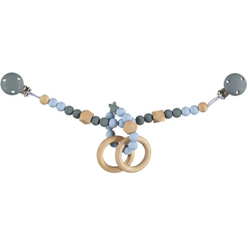 Adjustable Pram Mobile - Sky Blue & Grey