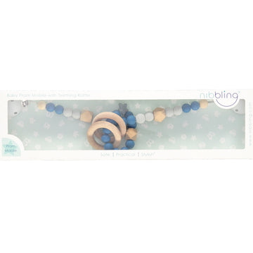 Adjustable Pram Mobile - Blueberry & Cloud